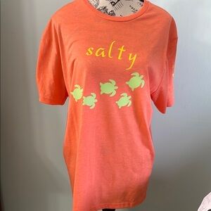 Gildan Orange Tee with Yellow and Green Accents
